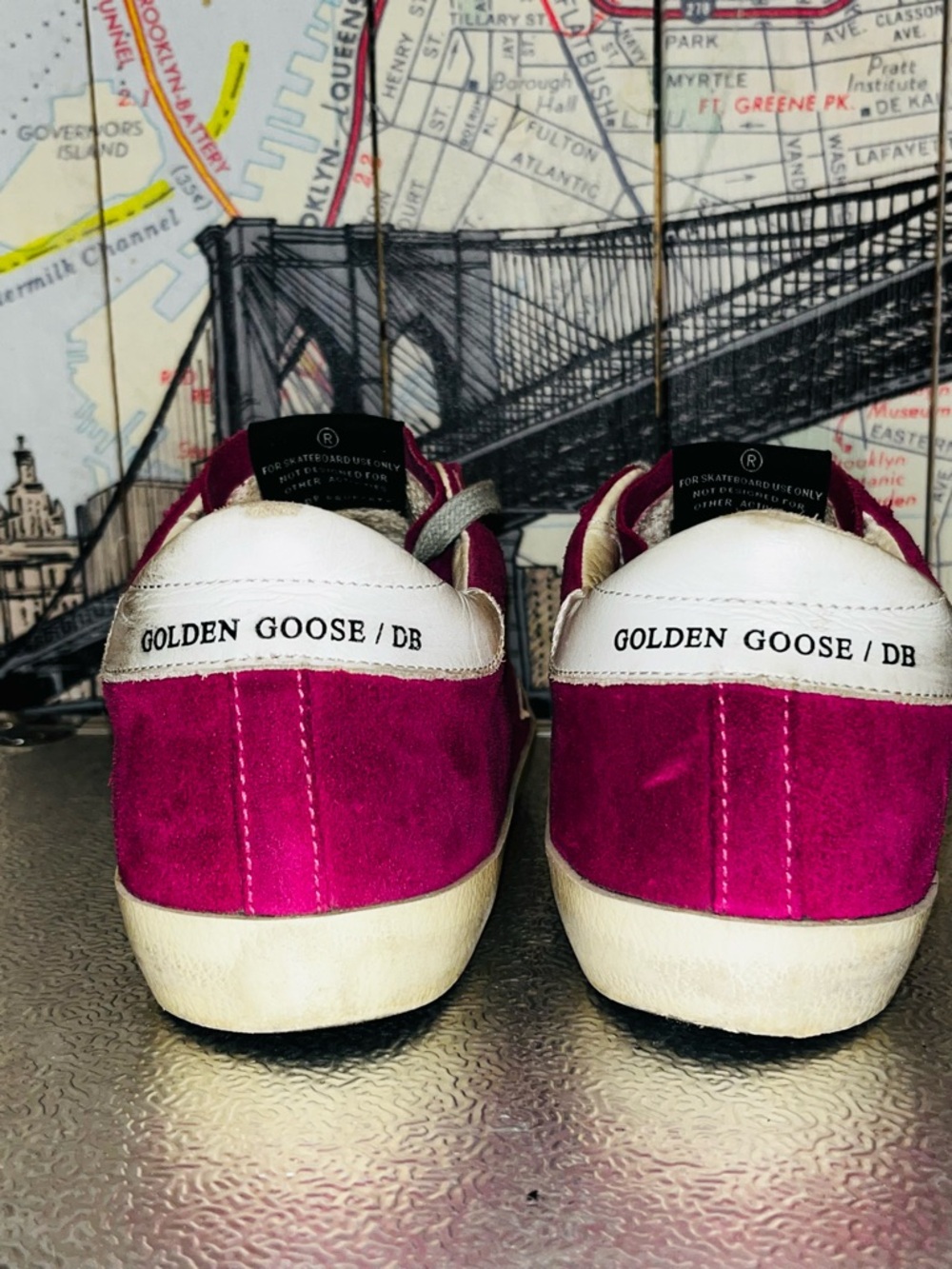 Golden Goose Super Star Suede Purple Pink  low tops - Picture 6 of 8